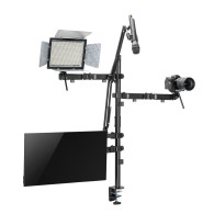 Uchwyt na monitor mikrofon kamerę i naświetlacz All-In-One Studio NanoRS,  YouTube, 17'-32', max. 9kg, RS164
