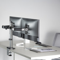 Uchwyt przegubowy na dwa monitory Deluxe Ergo Office, 17'-32', max. 9kg, ER-449