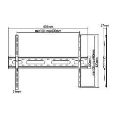 TV-fäste ekonomiskt Maclean, max vesa 400x400, 32-55 tum, 45 kg, svart, MC-938