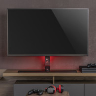 Uchwyt stojak gamingowy do monitora NanoRS, regulacja wysokości, RGB LED, 32-55', max VESA 400x400, max. 40kg, RS167