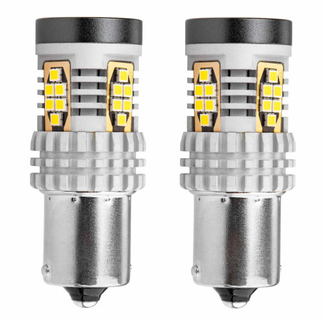 LED-lampor canbus 3020 24smd 1156 ba15s p21w r10w r5w vit 12v 24v amio-02797