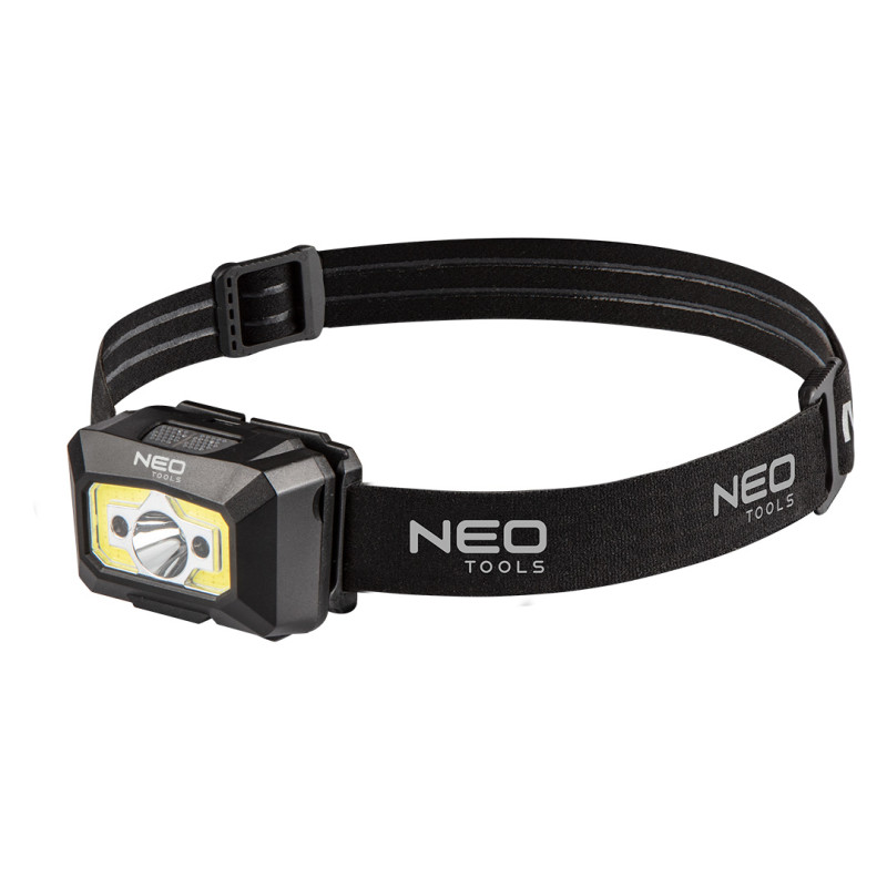 Pannlampa med uppladdningsbart USB-batteri 250 lm COB LED + rörelsesensor