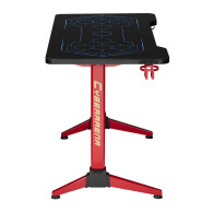 Skrivbord för gaming med RGB LED-lampor NanoRS, svart, stort, max 100 kg, höjd 760 mm, RS163.