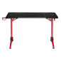 Skrivbord för gaming med RGB LED-lampor NanoRS, svart, stort, max 100 kg, höjd 760 mm, RS163.