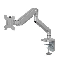 Monitorfäste i aluminium med gasfjäder Ergo Office, dubbelarm, VESA 75x75/100x100, 17'-32' 10 kg silver, ER-447