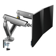 Handtag för två spelmonitorer NanoRS, RGB LED-bakgrundsbelysning, 17-32 tum, max 9 kg, VESA 75x75 / 100x100, RS166.