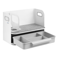 Skrivbordsorganisatör med låda Ergo Office, vit, max 10 kg, ER-440