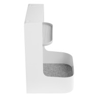 Behållare med underfack / organisatör med hylla för tillbehör Ergo Office, vit, max 5 kg, ER-442.