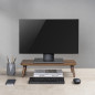 Trämonitor- / laptopställ Maclean, (500x240x120mm), valnötssvart färg, max. 20 kg, MC-930