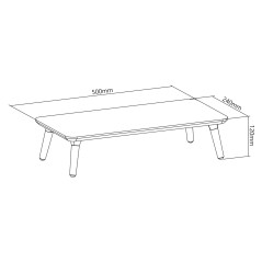 Trämonitor- / laptopställ Maclean, (500x240x120mm), valnötssvart färg, max. 20 kg, MC-930 | HandlaSmidigt.se