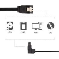 AK121A Vinklad SATA III-kabel 40 cm
