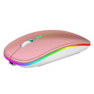 AK211C Trådlös RGB-rosa guld mus