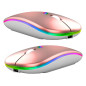 AK211C Trådlös RGB-rosa guld mus