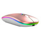 AK211C Trådlös RGB-rosa guld mus