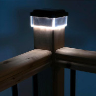 Solcellslampa LED för stolpe från GreenBlue, 100x100mm, kupolformad tak, GB128