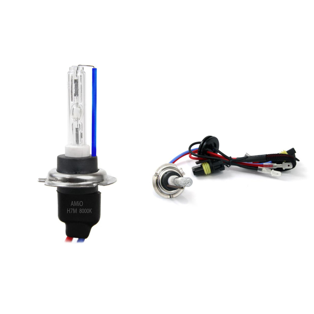 Xenonlampa glödlampa HID xenon H7M 8000K metall amio-01428
