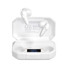 Trådlösa öronsnäckor med powerbank Kruger&Matz M6 - vit färg