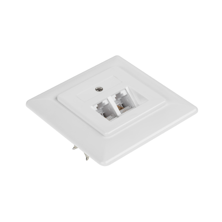 Väggmonterad dubbel 8P4C genomgångsburk