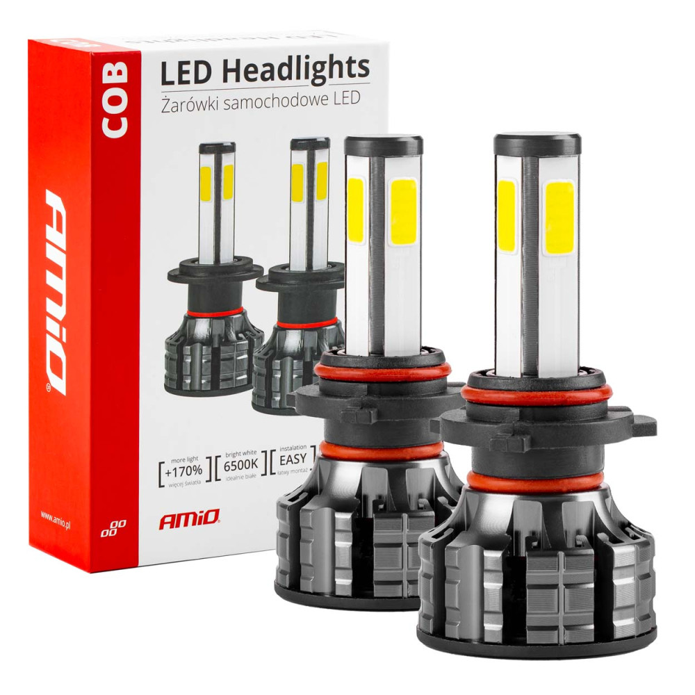 Bil LED-lampor Cob-serien HB4 6500k amio-02847