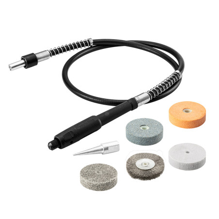 Miniatyr batteridriven bordslipmaskin 3-i-1 - bordslipmaskin, polermaskin, slipmaskin med flexibel axel