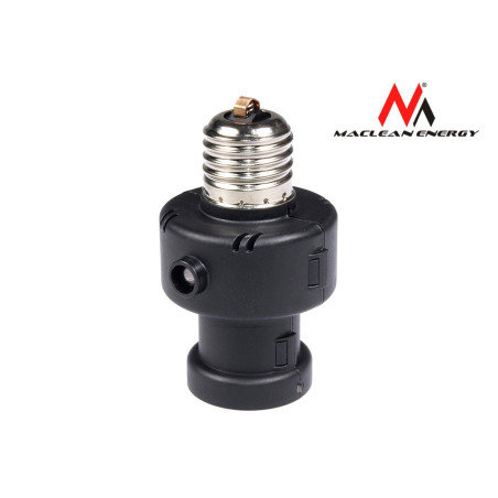 Lampfattning E27 Maclean, 100W, med skymningssensor, timer, MCE21B