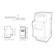 GB104 Tidsbrytare - digital timer på DIN-skena GreenBlue