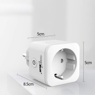 Fjärrstyrd WiFi-uttag GreenBlue, Android/iOS/Alexa/Google Home, energiförbrukning, timer, max 3680W, typ F, GB720 F