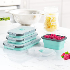 Uppvikbara rektangulära behållare set