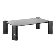Laptop- / monitorställ Maclean, max 20 kg, härdat glas, (429x269x127mm), MC-934