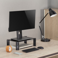 Podstawka pod laptopa /  monitor Maclean, max. 20kg, hartowane szkło, (429x269x127mm), MC-934