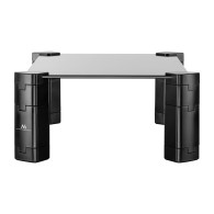 Laptop- / monitorställ Maclean, max 20 kg, härdat glas, (429x269x127mm), MC-934
