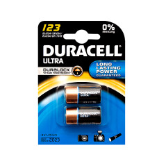 8702- Litiumbatteri 3v cr123 duracell blister 2 stycken | HandlaSmidigt.se