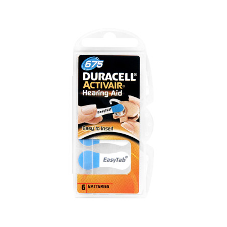 8740- Duracell hörapparatbatteri za675, 6 stycken | HandlaSmidigt.se
