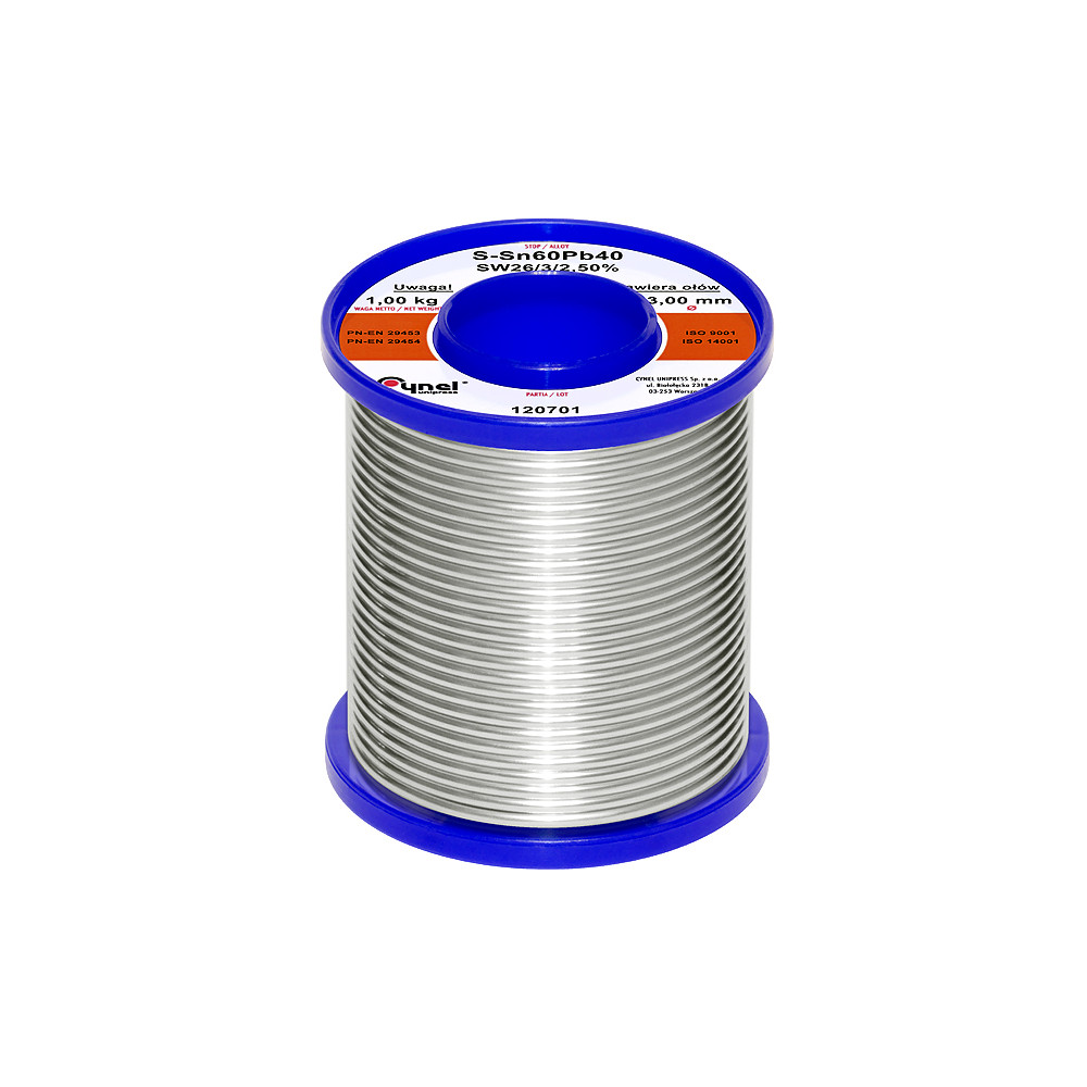 9648- Cyna 3,00/ 1kg/spoiwo lc60-sw26 cynel 9648- Cyna 3,00/ 1kg/spoiwo lc60-sw26 cynel