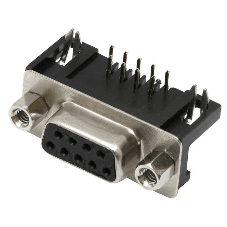 0008- D-sub db 9(hona) vinklad kontakt