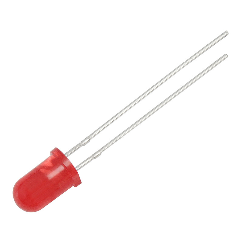 6021- LED-diod 5 mm (matt röd)