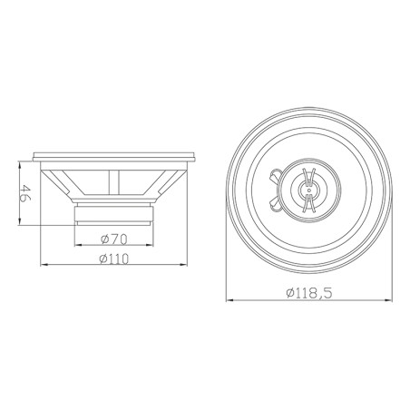 0978- Högtalare blow wh-1316 5' 2-vägs komplett bilhögtalarsystem