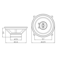 0946- Högtalare blow wh-1516 5' 2-vägs komplett bilpaket
