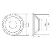 9536- Högtalare blow gdn20 8ohm