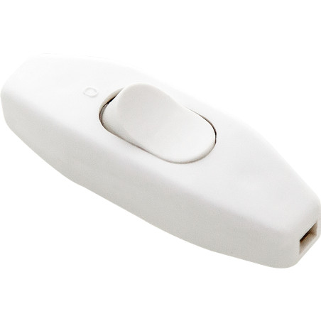 9972 - Vit 2,5A 250V industriell genomgångsbrytare vit montering