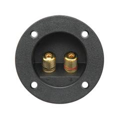 2257 - Guld kolonnkontakt med 2x banankontakt.