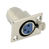 2211-                Gniazdo mikrofonowe xlr 3p do obudowy metalowe