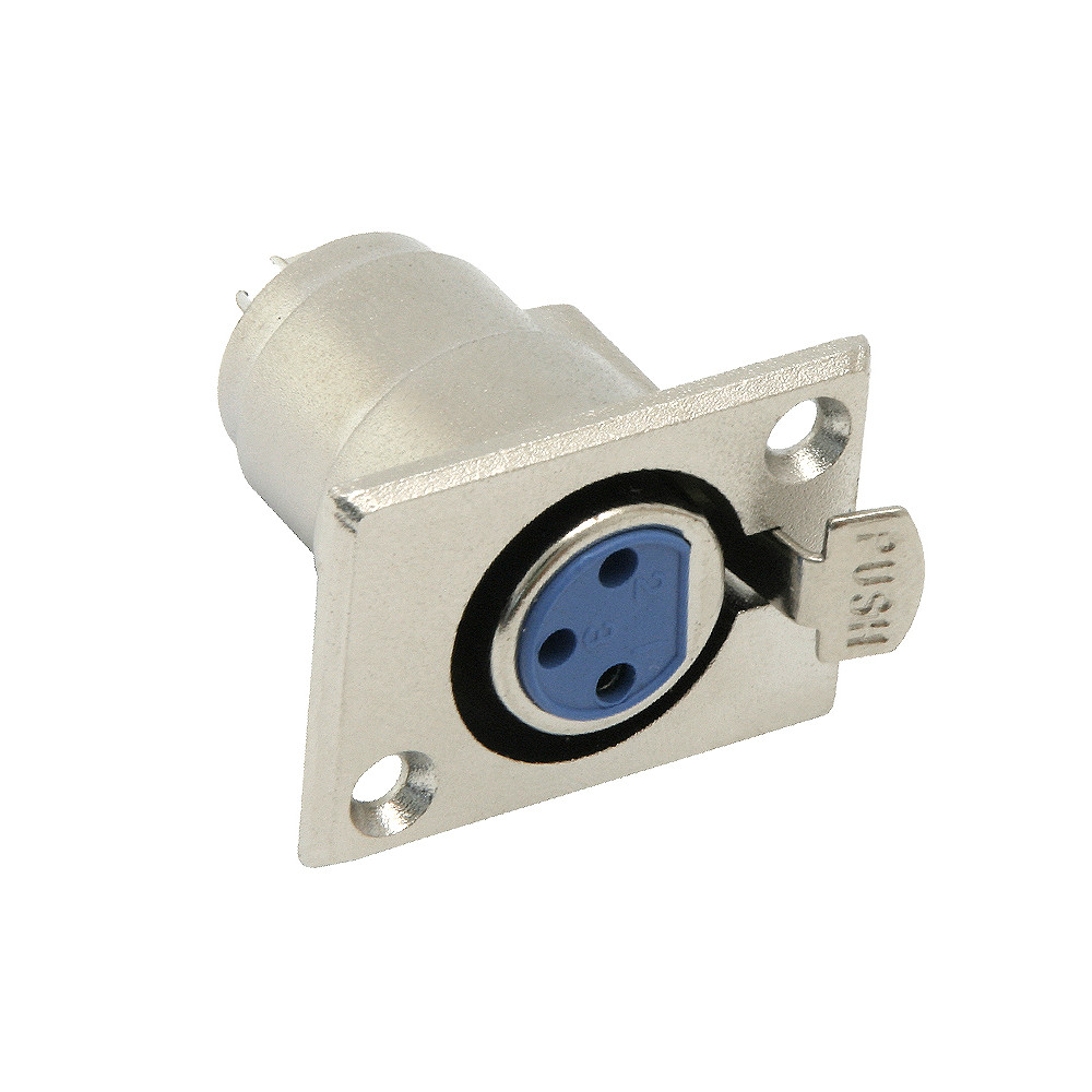 2211- Gniazdo mikrofonowe xlr 3p do obudowy metalowe 2211- Gniazdo mikrofonowe xlr 3p do obudowy metalowe