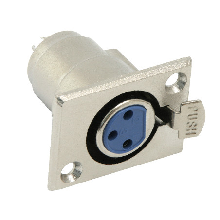 2211- Mikrofonkontakt XLR 3-polig till metallchassi