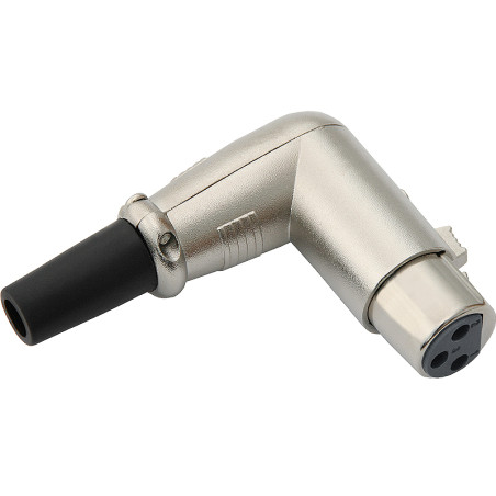 2213- Mikrofonkontakt XLR 3-polig till vinklad kabel