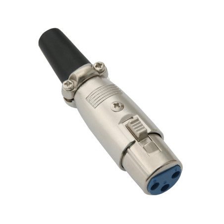 2210- Mikrofonkontakt XLR 3-polig på skruvad kabel.