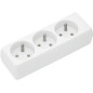 9759- Vägguttag gn-370/gn-330 3-uttag med jordanslutning vit