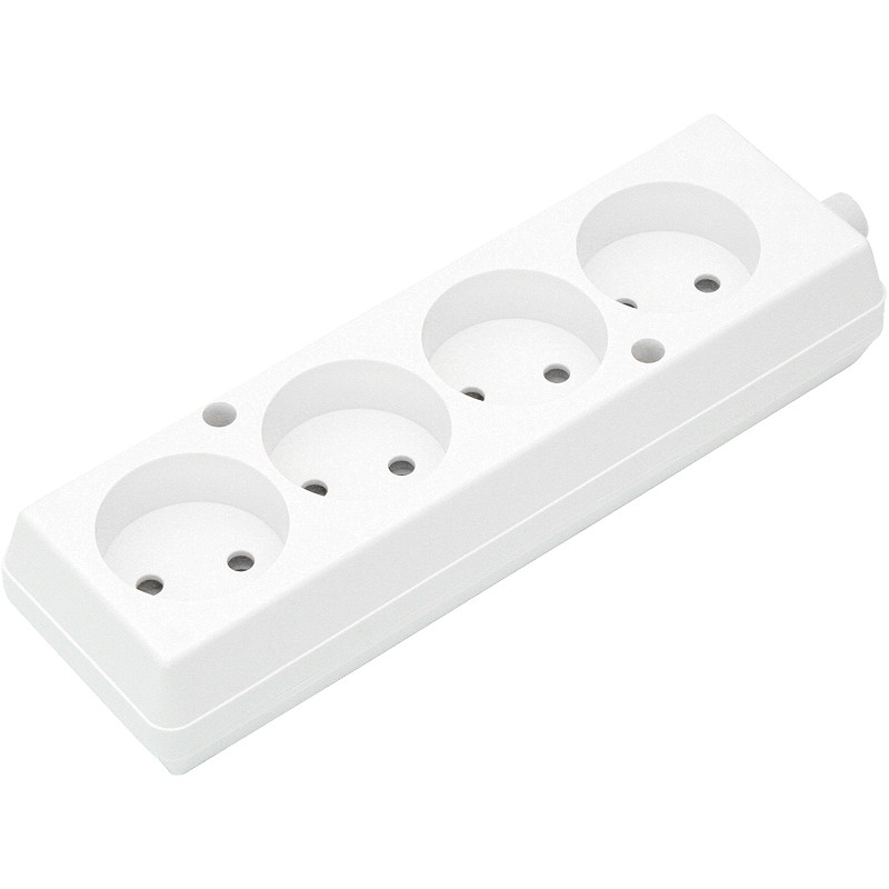 9757-                Uttag gn-460/gn-420 4-uttag utan jordning vit