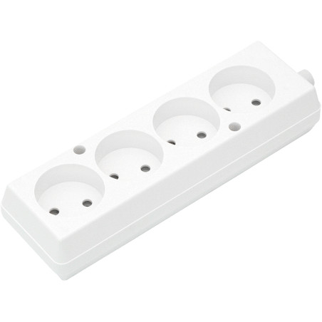 9757-                Uttag gn-460/gn-420 4-uttag utan jordning vit