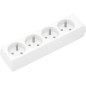 9758-                Uttag gn-470 4-uttag med jordning vit